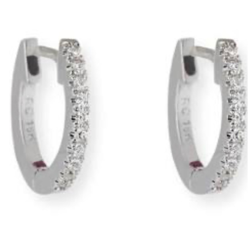 Roberto Coin micro mini diamond hoop